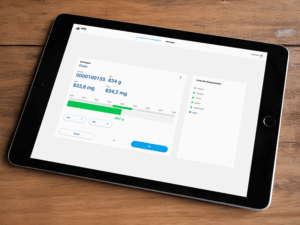 Einwaage Gruener Balken 800